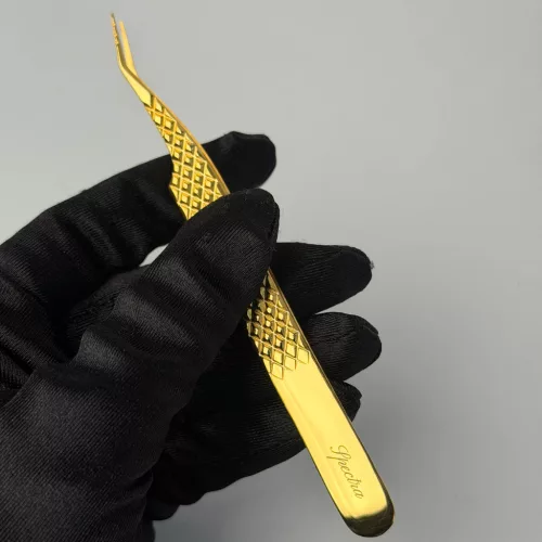 SPECTRA - 24K GOLD - hajlított izoláló szempillacsipesz