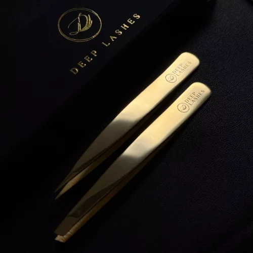 Szemöldökcsipesz 24K GOLD - Ferde végű