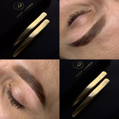 Szemöldökcsipesz 24K GOLD - Ferde végű