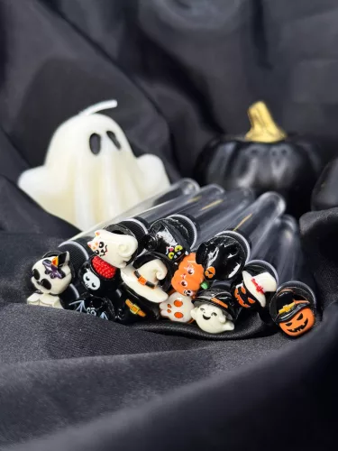 Halloween műszempilla fésű tokban (4 db / csomag)