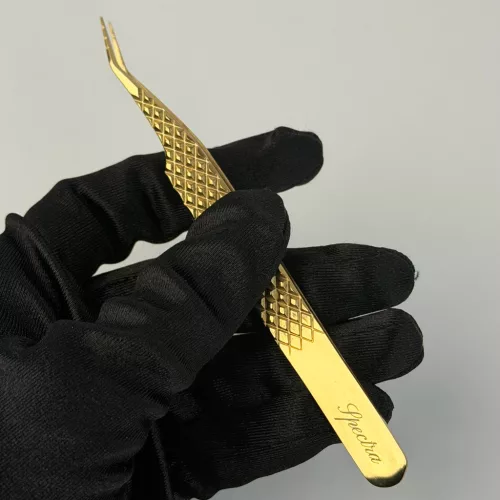 SPECTRA - gebogene Isolationspinzette für Wimpernextensions
