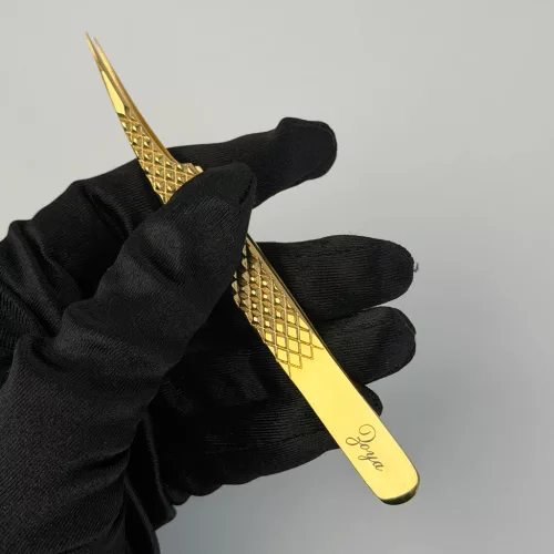 ZOYA - schräge Isolationspinzette für Wimpernextensions