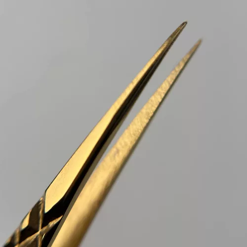 ZOYA - schräge Isolationspinzette für Wimpernextensions