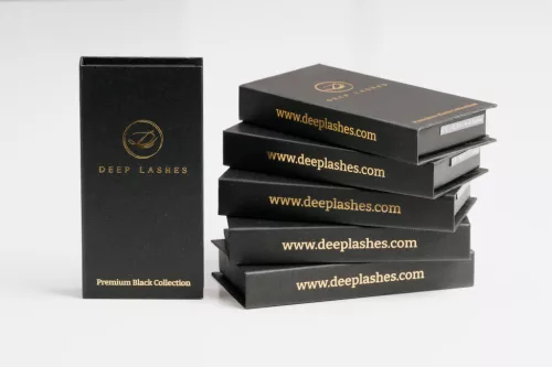 20 Reihen - Schwarze Wimpernextensions - Premium Black Collection