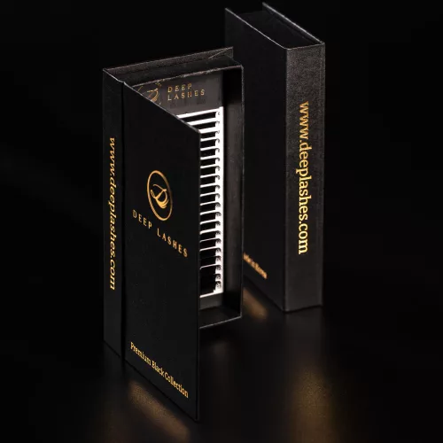 20 Reihen - Schwarze Wimpernextensions - Premium Black Collection