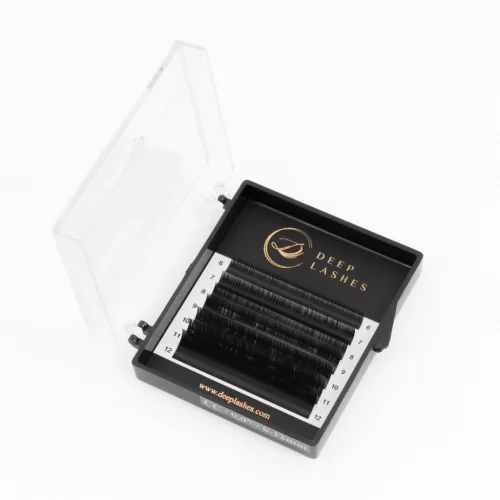 7 Reihen - MIX • CC-Biegung • 0.07 (6-12 mm) - Wimpernextensions - Premium Black Collection PROMOTION