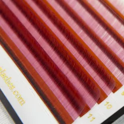   7 Reihen - MIX • Chrome Pink • 0.07 (6-12 mm) - Farbige Wimpernextensions