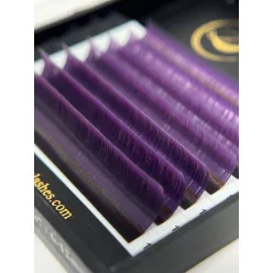   7 Reihen - MIX • Schwarz / Violett Ombre • 0.07 (6-12 mm) - Farbige Wimpernextensions