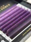 7 Reihen - MIX • Schwarz / Violett Ombre • 0.07 (6-12 mm) - Farbige Wimpernextensions