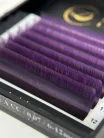 7 Reihen - MIX • Schwarz / Violett Ombre • 0.07 (6-12 mm) - Farbige Wimpernextensions