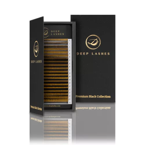 Glitzer-Gold - MIX • CC-Biegung • 0.07 - Wimpernextensions - Limited Edition