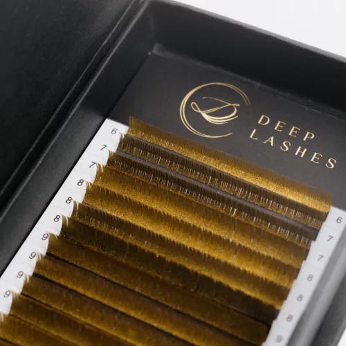 Glitzer-Gold - MIX • CC-Biegung • 0.07 - Wimpernextensions - Limited Edition