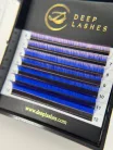 7 Reihen - MIX • Blau / Rosa Ombre • 0.07 (6-12 mm) - Farbige Wimpernextensions