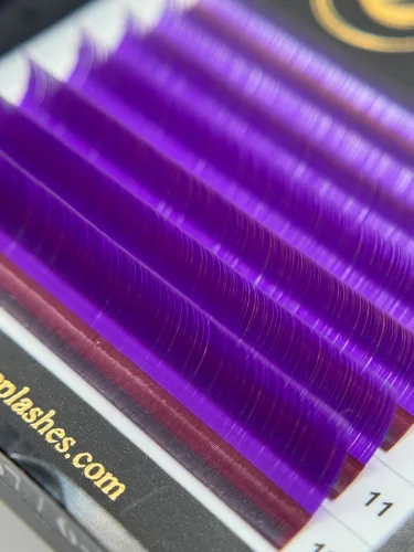 7 Reihen - MIX • Violett • 0.07 (6-12 mm) - Farbige Wimpernextensions