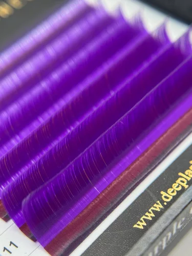 7 Reihen - MIX • Violett • 0.07 (6-12 mm) - Farbige Wimpernextensions