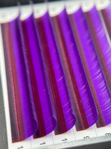 7 Reihen - MIX • Violett • 0.07 (6-12 mm) - Farbige Wimpernextensions
