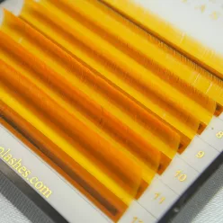   7 Reihen - MIX • Neonorange • 0.07 (6-12 mm) - Farbige Wimpernextensions