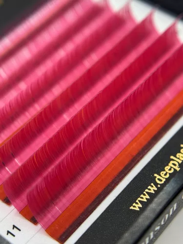 7 Reihen - MIX • Rosa • 0.07 (6-12 mm) - Farbige Wimpernextensions
