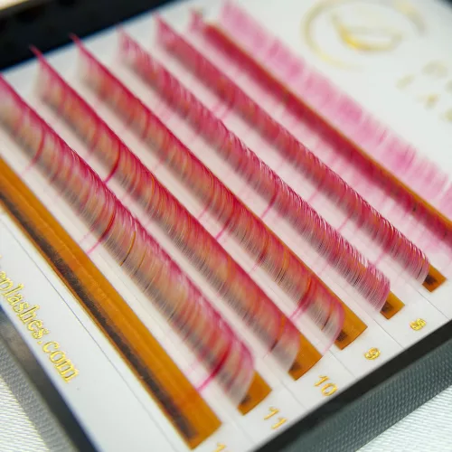 7 Reihen - MIX • Unicorn Pink • 0.07 (6-12 mm) - Farbige Wimpernextensions