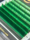 7 Reihen - MIX • Grün • 0.07 (6-12 mm) - Farbige Wimpernextensions
