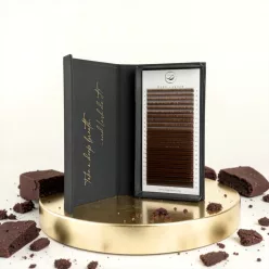   22 Reihen - MIX • Brownie • 0.07 - Braune Wimpernextensions