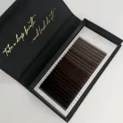 22 Reihen - MIX • Dunkle Schokolade • 0.07 - Braune Wimpernextensions