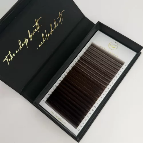 22 Reihen - MIX • Dunkle Schokolade • 0.07 - Braune Wimpernextensions