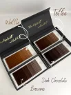 22 Reihen - MIX • Dunkle Schokolade • 0.07 - Braune Wimpernextensions