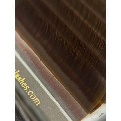   20 Reihen - MIX • Zartbitterschokolade • 0.07 - Braune Wimpernextensions