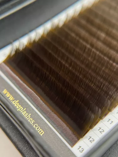 20 Reihen - MIX • Dunkelschokolade • CC Curl • 0.07 - Braun Wimpernextensions