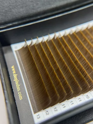 20 Reihen - MIX • Haselnussbraun • 0.07 - Braun Wimpernextensions