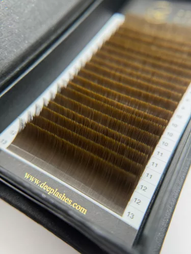 20 Reihen - MIX • Haselnussbraun • 0.07 - Braun Wimpernextensions