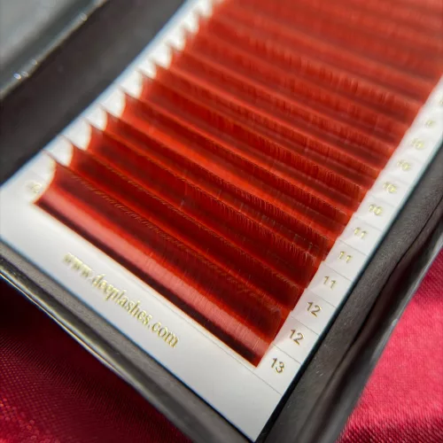 20 Reihen MIX • Bordeaux • C Curl • 0.07 Farbige Wimpernextensions