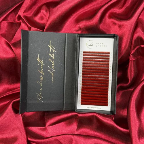 20 Reihen MIX • Bordeaux • C Curl • 0.07 Farbige Wimpernextensions